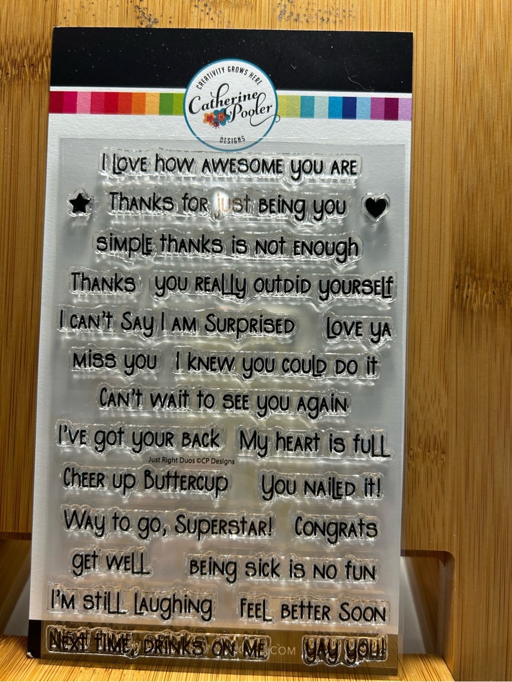 Clear Sentiment Stamp Set - Black